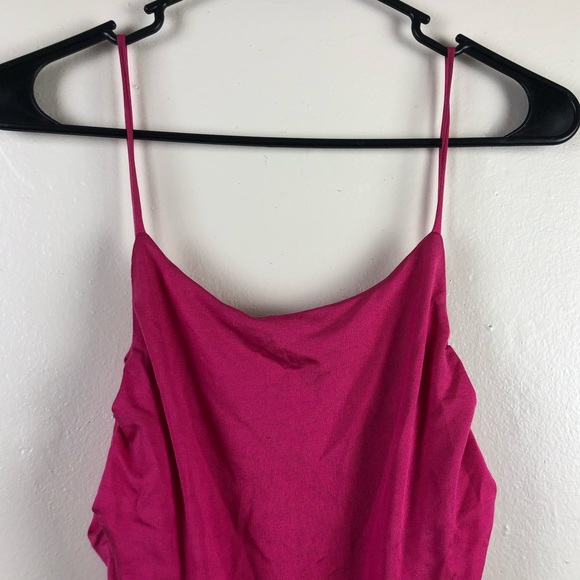 Halston Heritage Beautiful Hot Pink Ruched Dress - Picture 2 of 4